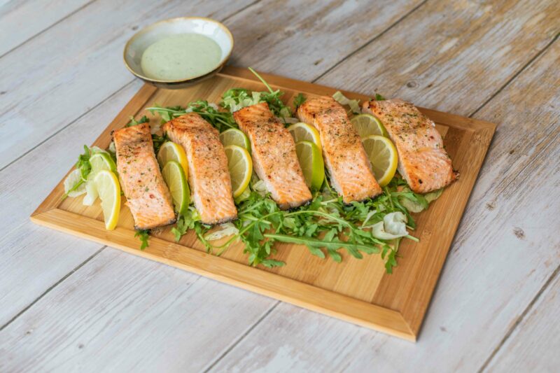 Planche de saumon grillé