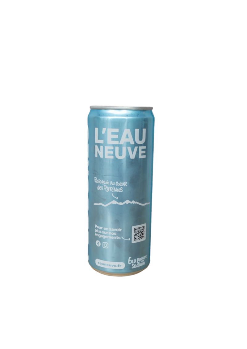 Eau neuve - eau minérale plate canette 33cl