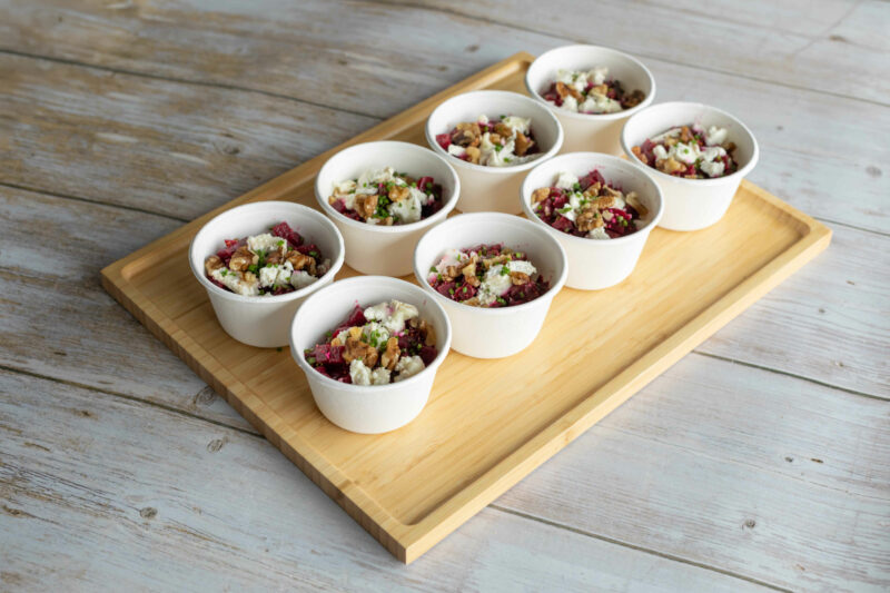 8 bodegas Salade de betterave, chèvre, noix et ciboulette